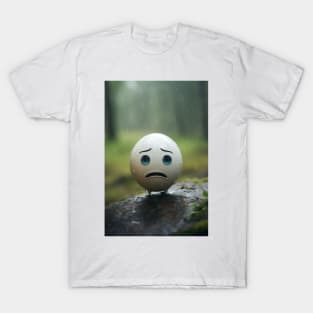 Sad emoticon in the woods T-Shirt